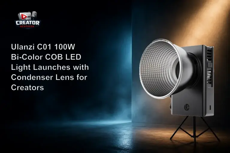 Ulanzi C01 100W Bi-Color COB LED Light Launches with Condenser Lens for Creators
