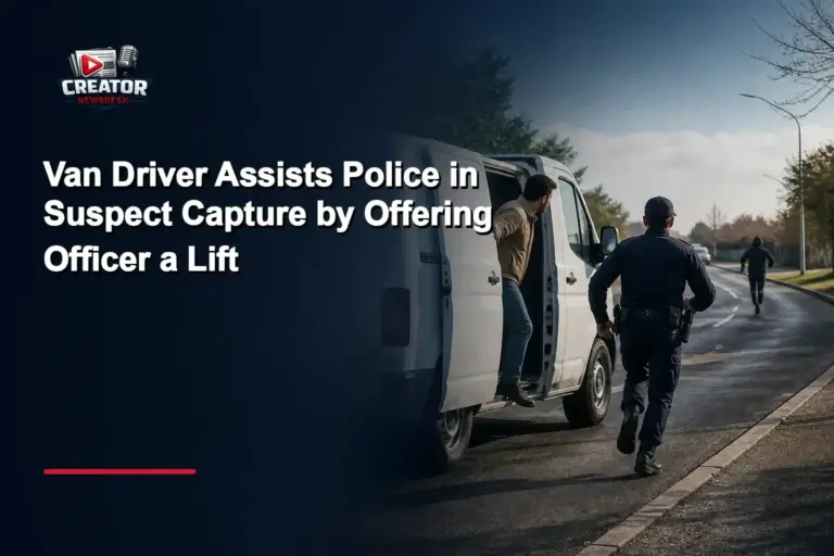 Van Driver Assists Police in Suspect Capture by Offering Officer a Lift