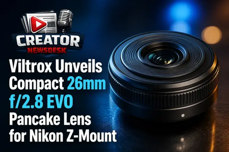 Viltrox Unveils Compact 26mm f/2.8 EVO Pancake Lens for Nikon Z-Mount