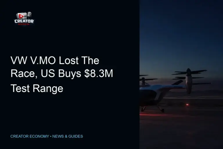 VW V.MO Lost The Race, US Buys $8.3M Test Range