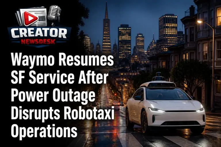 Waymo Resumes SF Service After Power Outage Disrupts Robotaxi Operations