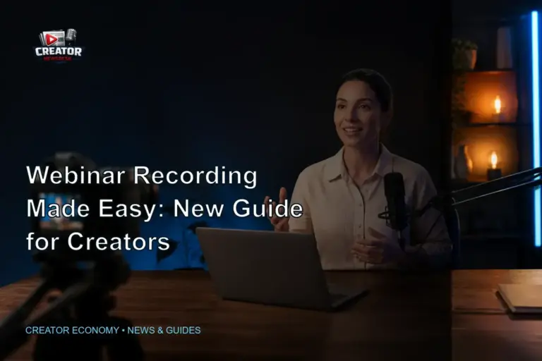 Webinar Recording Made Easy: New Guide for Creators