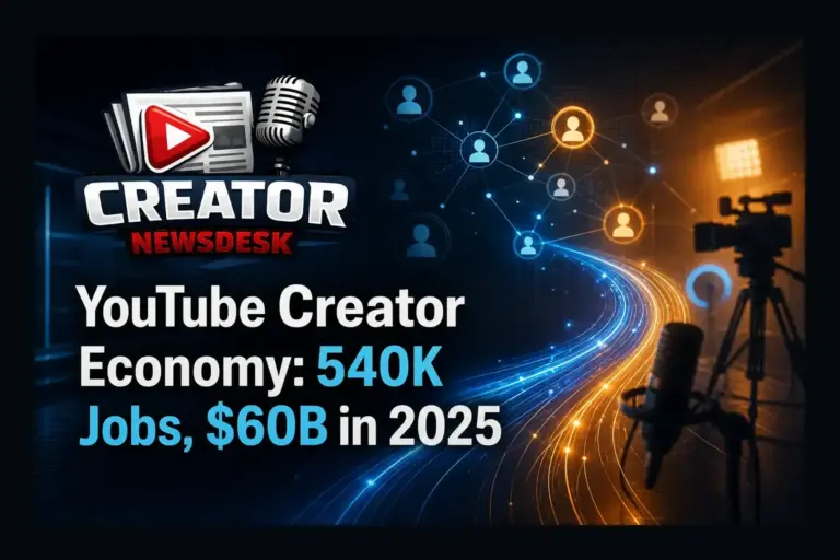 YouTube Creator Economy: 540K Jobs, $60B in 2025