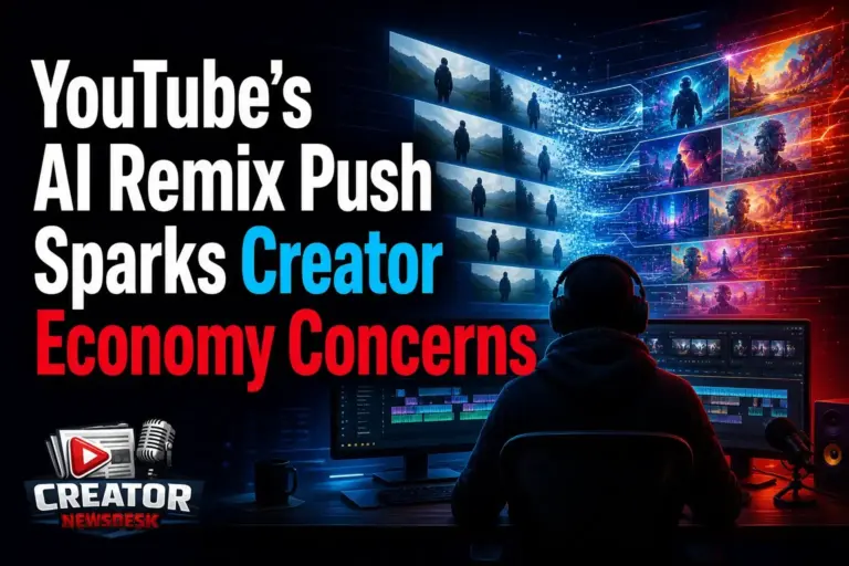 YouTube’s AI Remix Push Sparks Creator Economy Concerns