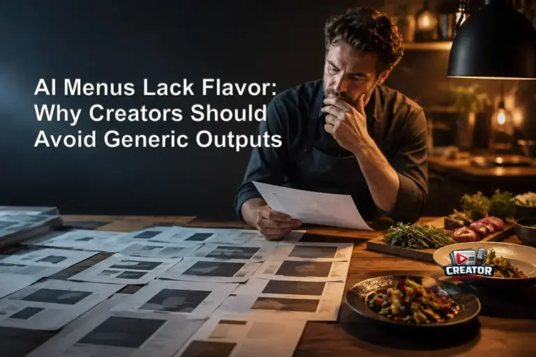 AI Menus Lack Flavor: Why Creators Should Avoid Generic Outputs