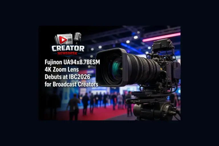 Fujinon UA94x8.7BESM 4K Zoom Lens Debuts at IBC2026 for Broadcast Creators