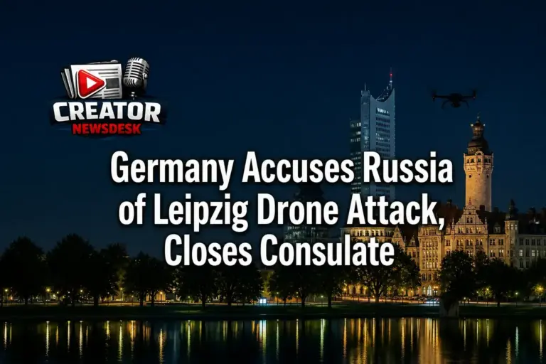 Germany Accuses Russia of Leipzig Drone Attack, Closes Consulate