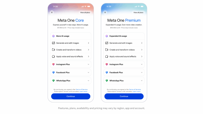 Meta One Subscription Launches with AI Tools for Creators and Businesses