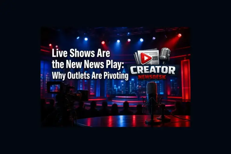 Live Shows Are the New News Play: Why Outlets Are Pivoting