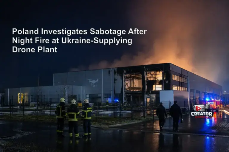 Poland Investigates Sabotage After Night Fire at Ukraine-Supplying Drone Plant