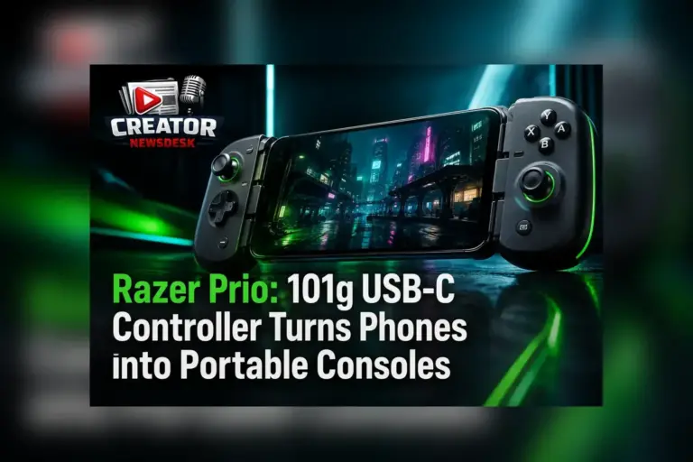 Razer Prio: 101g USB-C Controller Turns Phones into Portable Consoles