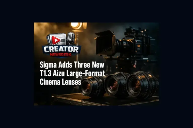 Sigma Adds Three New T1.3 Aizu Large-Format Cinema Lenses