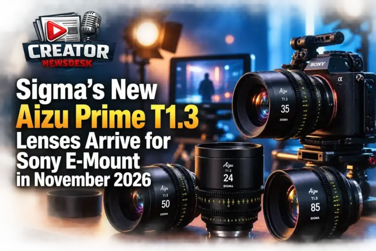 Sigma’s New Aizu Prime T1.3 Lenses Arrive for Sony E-Mount in November 2026