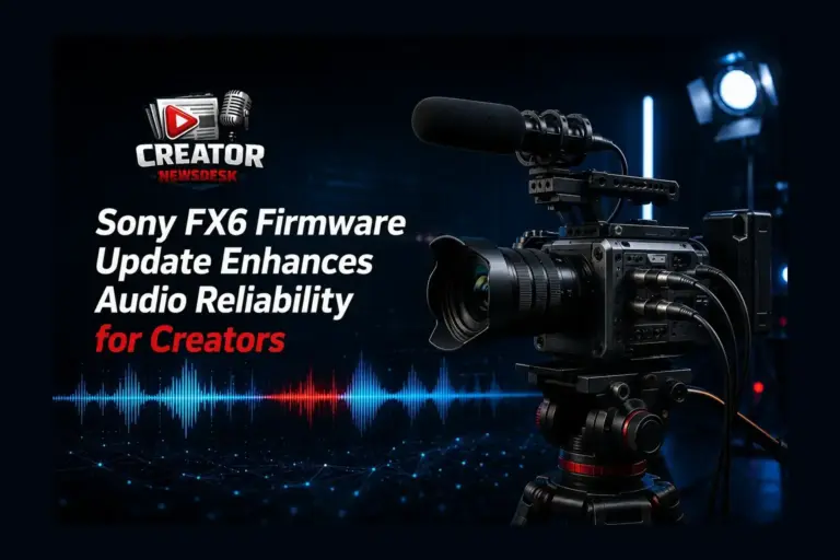 Sony FX6 Firmware Update Enhances Audio Reliability for Creators