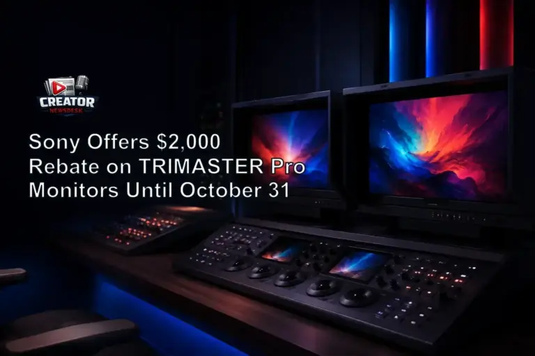 Sony Offers $2,000 Rebate on TRIMASTER Pro Monitors Until October 31