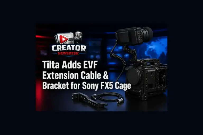 Tilta Adds EVF Extension Cable & Bracket for Sony FX5 Cage