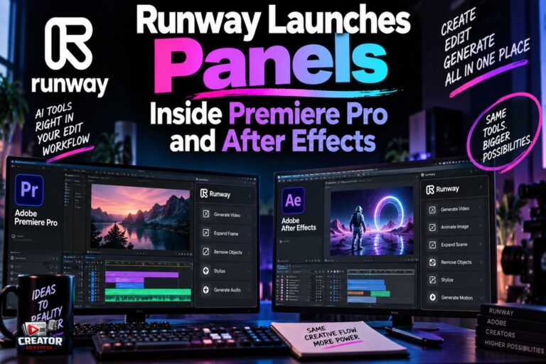 Runway Launches Panels Inside Premiere Pro and After Effects