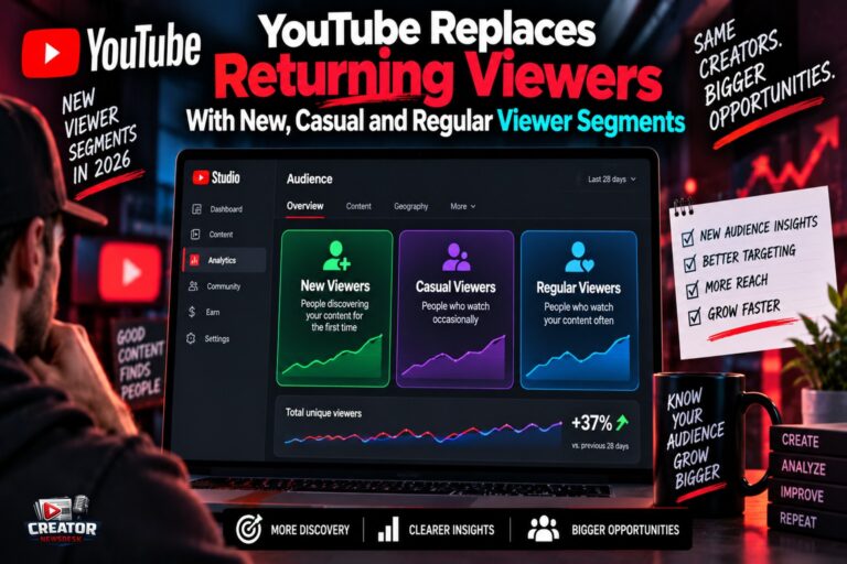 YouTube Replaces Returning Viewers With New, Casual and Regular Viewer Segments
