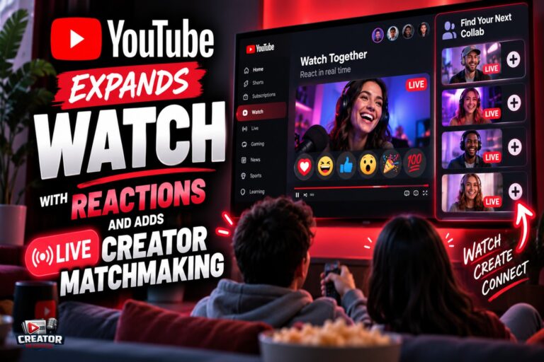 YouTube Expands Watch With Reactions and Adds Live Creator Matchmaking