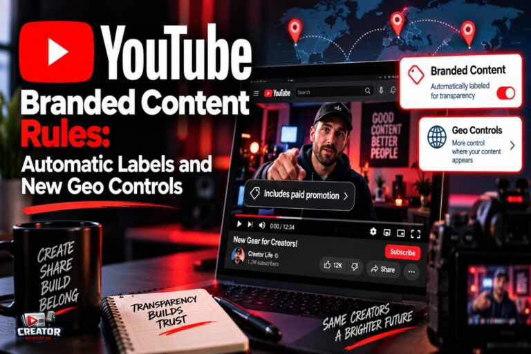 YouTube’s Branded Content Rules: Automatic Labels and New Geo Controls