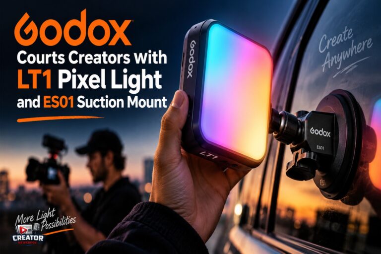 Godox Courts Creators With LT1 Pixel Light and ES01 Suction Mount