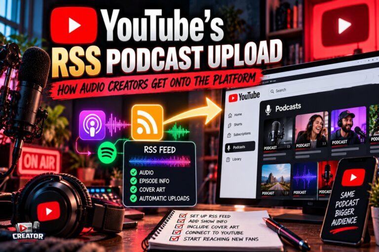 YouTube’s RSS Podcast Upload: How Audio Creators Get Onto the Platform