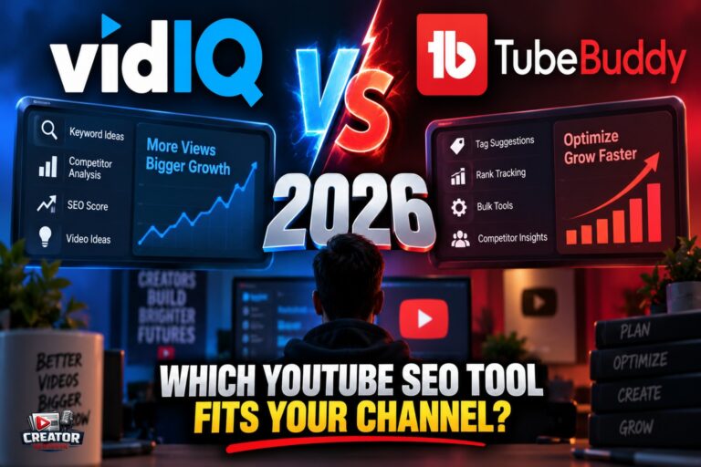 vidIQ vs TubeBuddy in 2026: Which YouTube SEO Tool Fits Your Channel