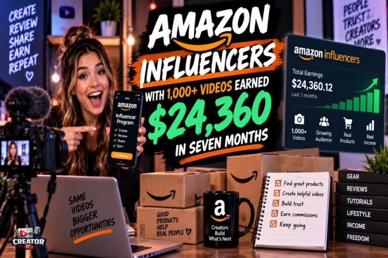Amazon Influencers With 1,000+ Videos Earned $24,360 in Seven Months