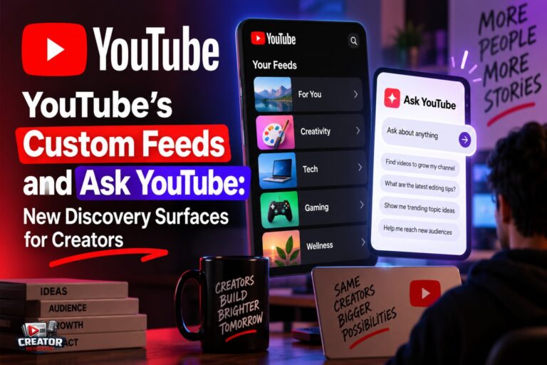 YouTube’s Custom Feeds and Ask YouTube: New Discovery Surfaces for Creators
