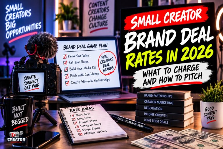 Small Creator Brand Deal Rates in 2026: What to Charge and How to Pitch