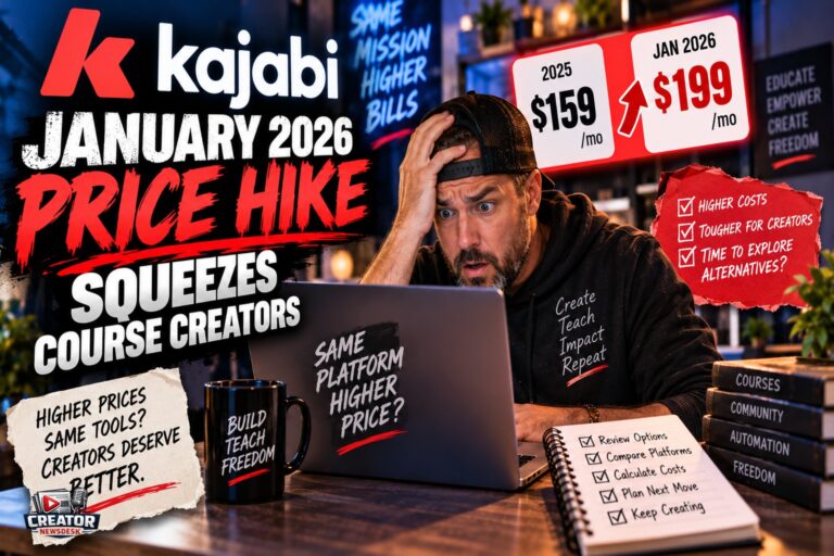 Kajabi’s January 2026 Price Hike Squeezes Course Creators