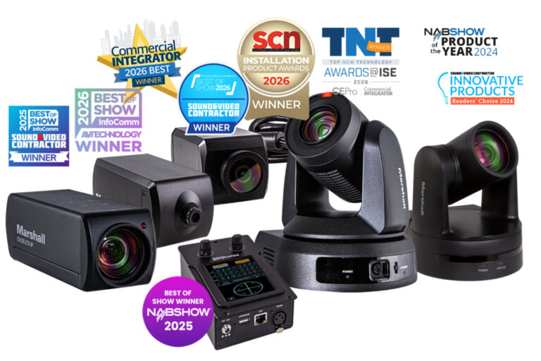 Marshall to Debut Award‑Winning PTZ & POV Cameras at NAB New York 2026