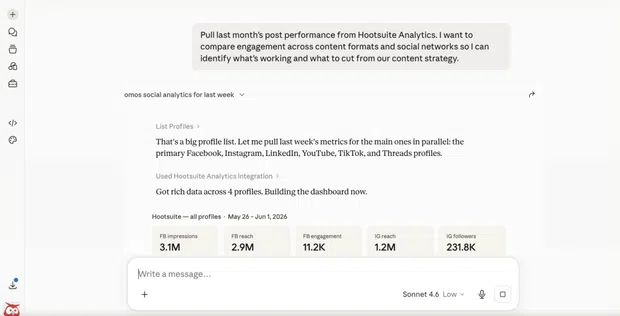 How to Post on Social Media from Claude Using Hootsuite’s Connector