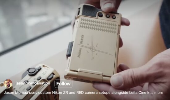 Jason Momoa Receives Custom Gold Nikon ZR Camera with Tilta Cage