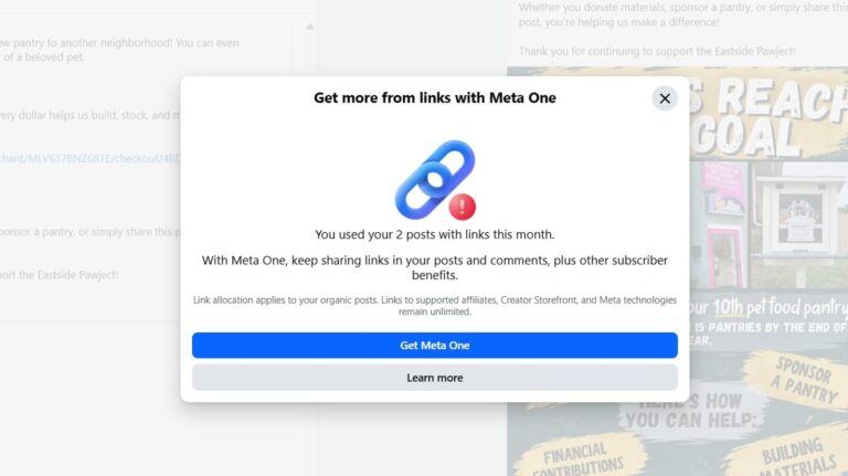 Meta Tests Link Post Fees for Government & Nonprofit Pages
