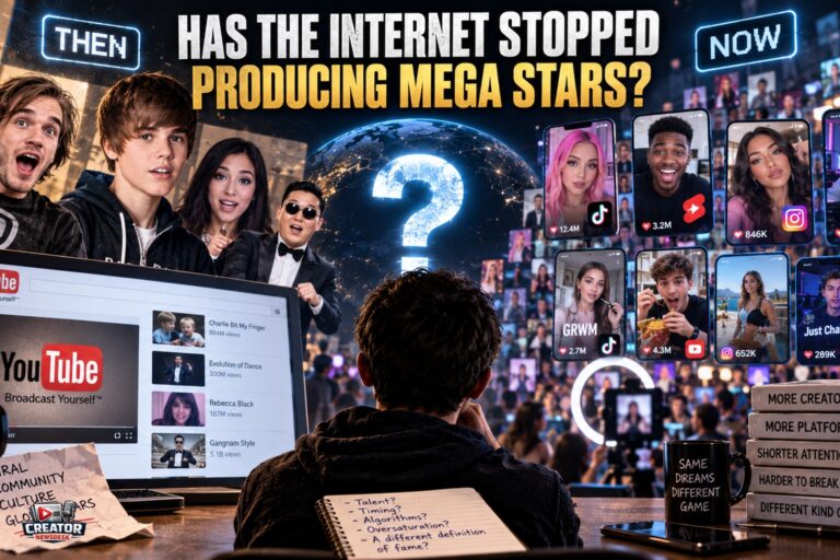 Has the internet stopped producing mega stars?