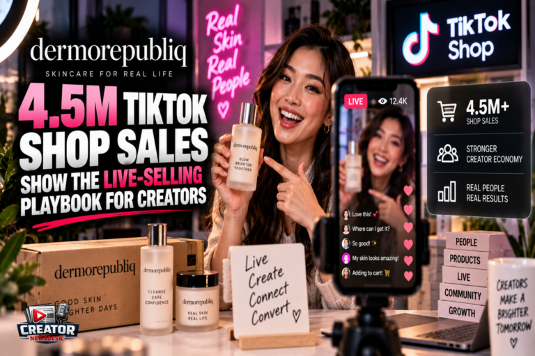 Dermorepubliq’s 4.5M TikTok Shop Sales Show the Live-Selling Playbook for Creators