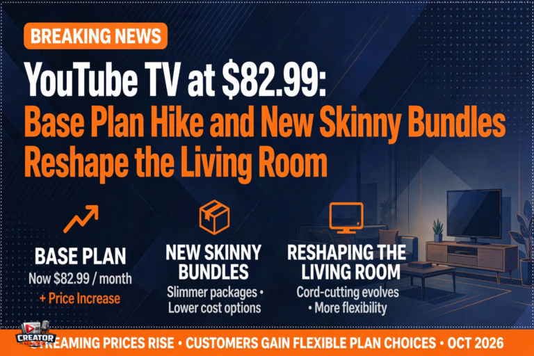 YouTube TV at $82.99: Base Plan Hike and New Skinny Bundles Reshape the Living Room