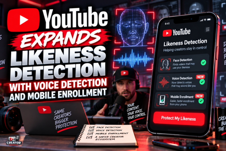 YouTube Expands Likeness Detection With Voice Detection and Mobile Enrollment