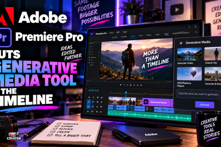 Adobe Puts Generative Media Tool in the Premiere Pro Timeline