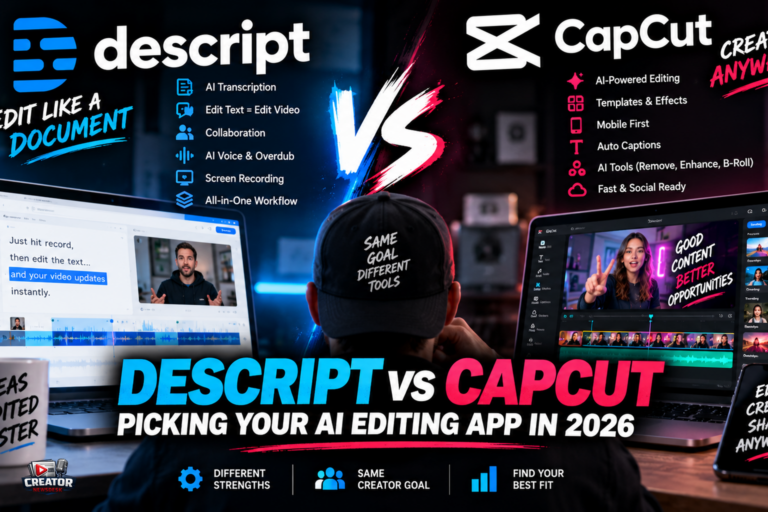 Descript vs CapCut: Picking Your AI Editing App in 2026