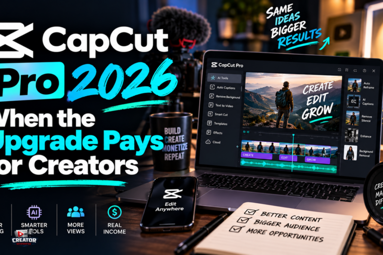 CapCut Pro 2026: When the Upgrade Pays for Creators