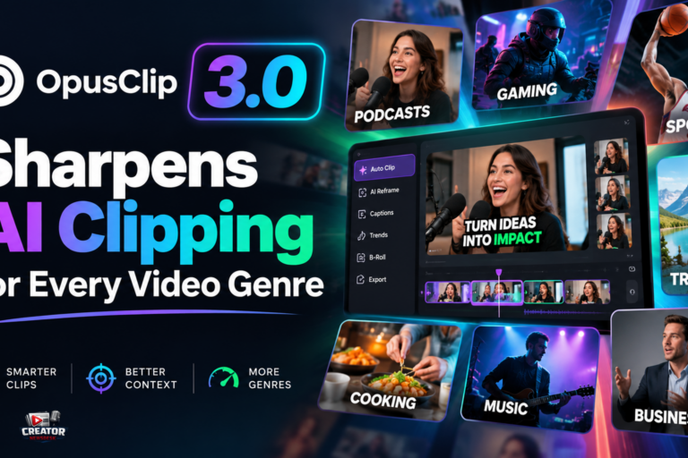OpusClip 3.0 Sharpens AI Clipping for Every Video Genre