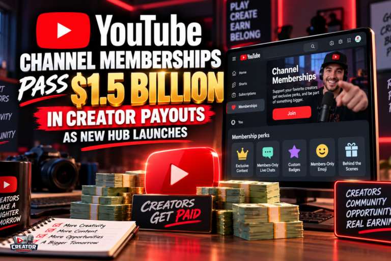 YouTube Channel Memberships Pass $1.5 Billion in Creator Payouts as New Hub Launches