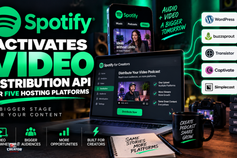 Spotify Activates Video Distribution API for Five Hosting Platforms