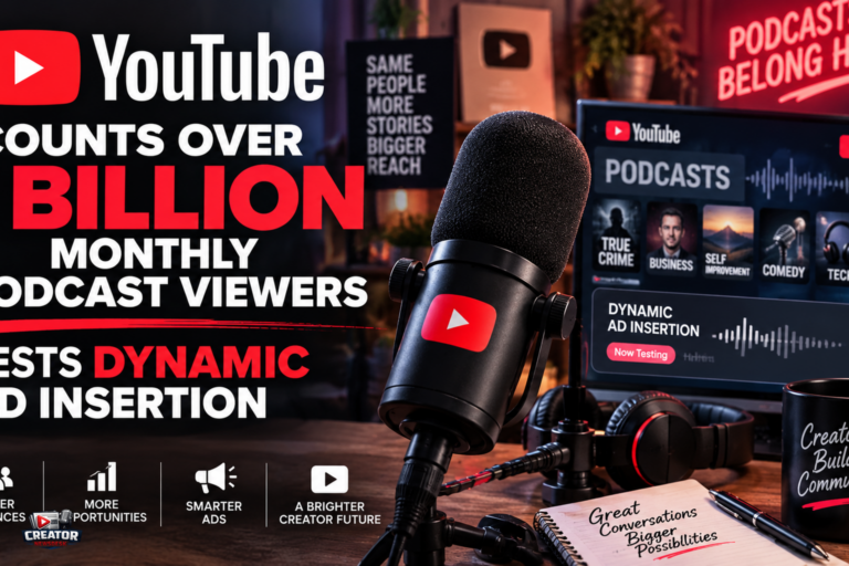 YouTube Counts Over 1 Billion Monthly Podcast Viewers, Tests Dynamic Ad Insertion