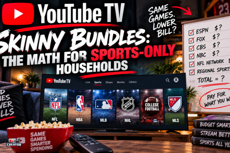 YouTube TV Skinny Bundles: The Math for Sports-Only Households