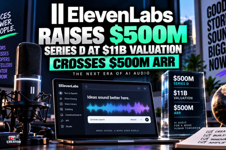 ElevenLabs Raises $500M Series D at $11B Valuation, Crosses $500M ARR