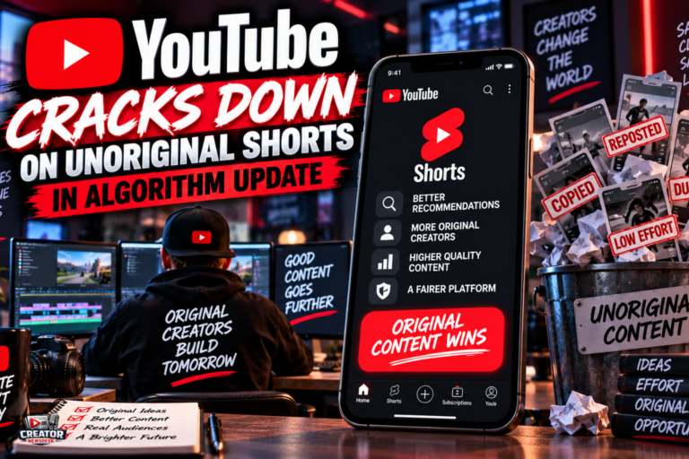YouTube Cracks Down on Unoriginal Shorts in Algorithm Update