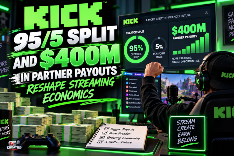 Kick’s 95/5 Split and $400M in Partner Payouts Reshape Streaming Economics